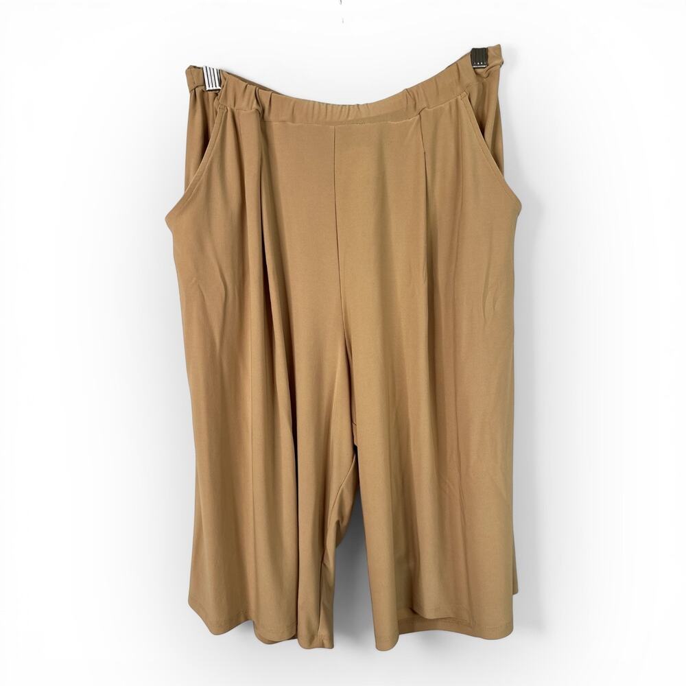 Slinky Brand Womens size Large Wide Leg Pull On Palazzo Culotte Pants Shorts